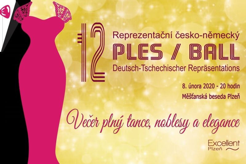 12. reprezentační česko-německý ples 2020 -Měšťanská beseda Plzeň, Kopeckého sady 13